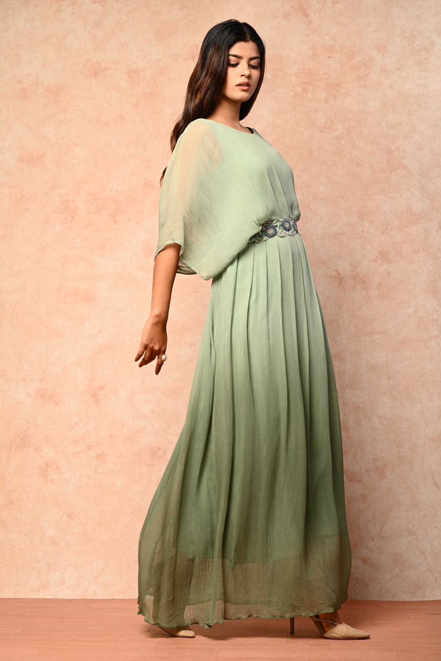 Ombre Kaftan With Belt