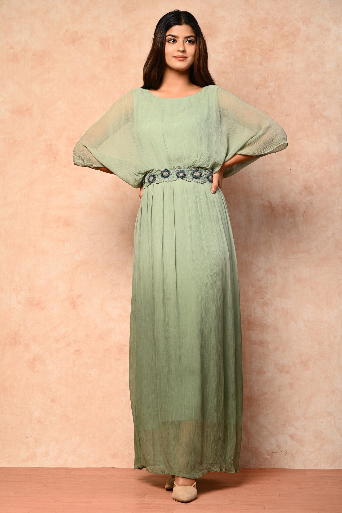 Ombre Kaftan With Belt